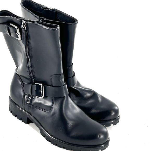 Ecco Modtray Moto Boots 5.5 36 Black NWOT Leather Ankle Booties Biker Grunge 90s - Picture 8 of 10